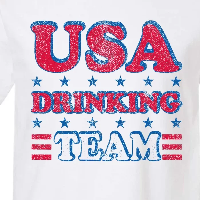 USA Drinking Team 4th Of July Independence Day Drunk Funny Garment-Dyed Heavyweight T-Shirt