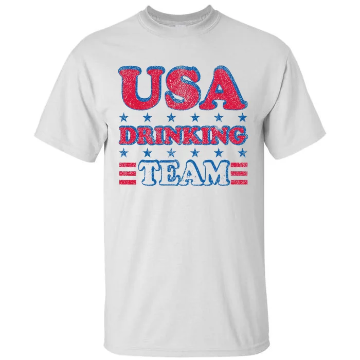 USA Drinking Team 4th Of July Independence Day Drunk Funny Tall T-Shirt