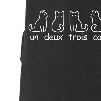 Un Deux Trois Cat Funny Ca Cat Lovers Cat Mom Women Doggie 3-End Fleece Hoodie