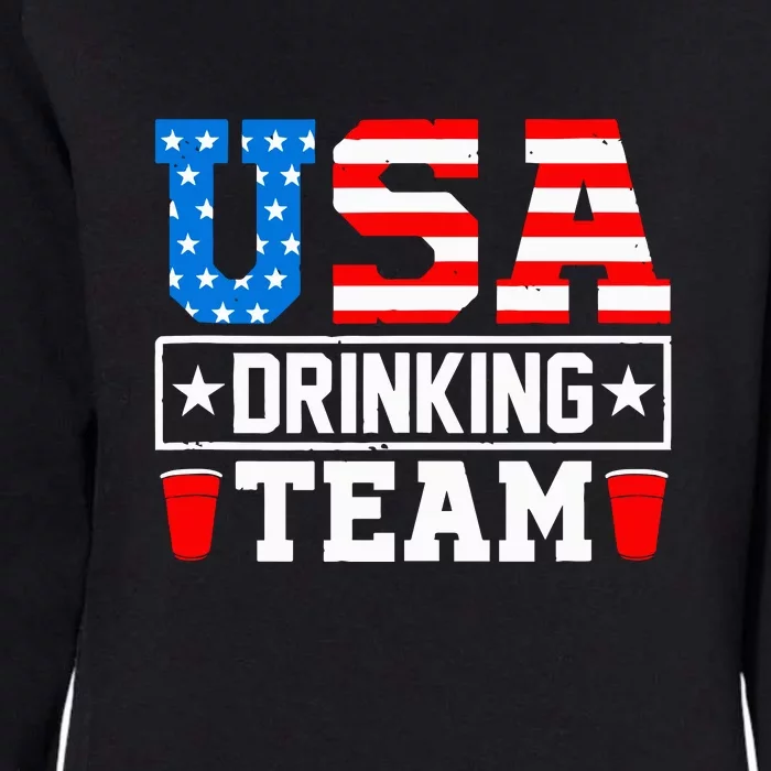 USA Drinking Team Funny Drinking Beer Lover Gift Womens California Wash Sweatshirt