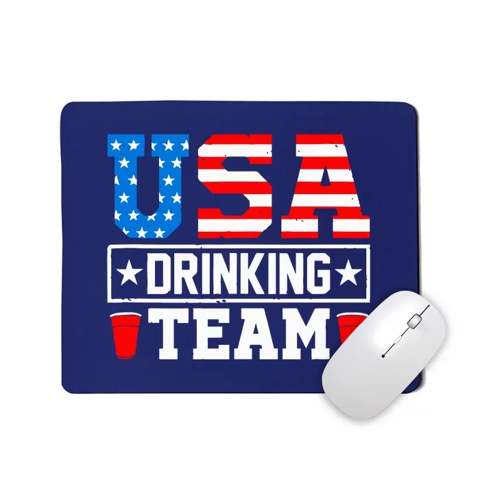 USA Drinking Team Funny Drinking Beer Lover Gift Mousepad