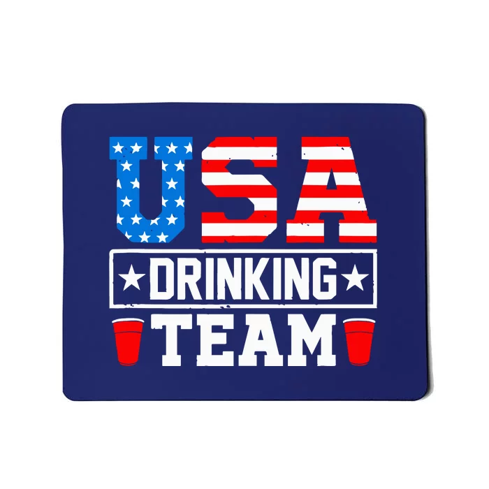 USA Drinking Team Funny Drinking Beer Lover Gift Mousepad