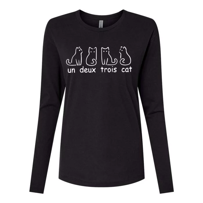 Un Deux Trois Cat Womens Cotton Relaxed Long Sleeve T-Shirt