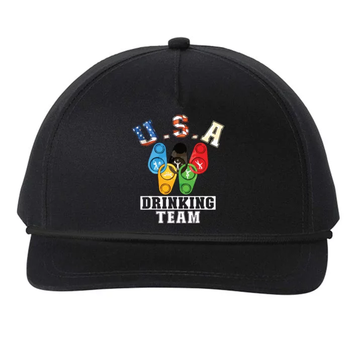 Usa Drinking Team Beer Drinking Team Snapback Five-Panel Rope Hat