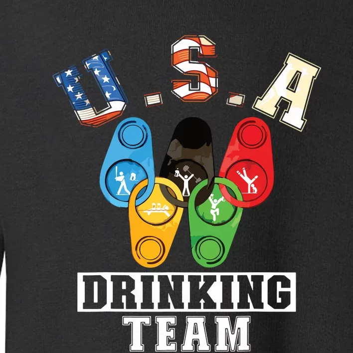 Usa Drinking Team Beer Drinking Team Toddler Sweatshirt