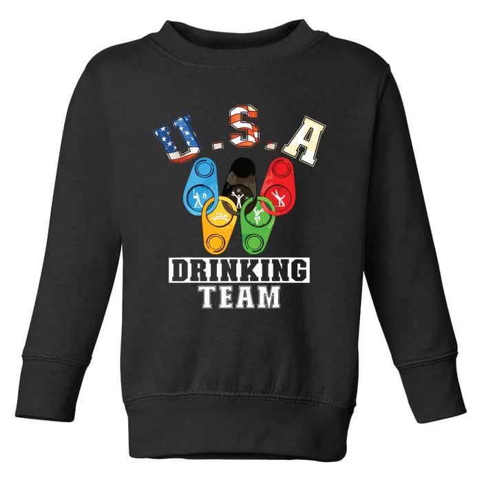 Usa Drinking Team Beer Drinking Team Toddler Sweatshirt