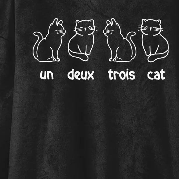 Un Deux Trois Cat French Cat Lover Kitty Owner Hooded Wearable Blanket