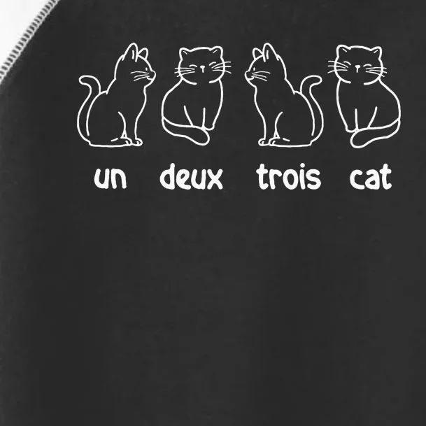 Un Deux Trois Cat French Cat Lover Kitty Owner Toddler Fine Jersey T-Shirt