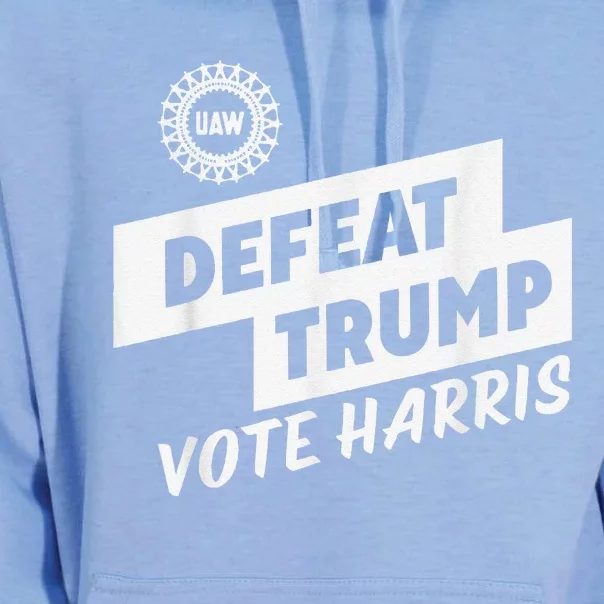 Uaw Defeat Trump Is A Scap Vote Harris Unisex Surf Hoodie