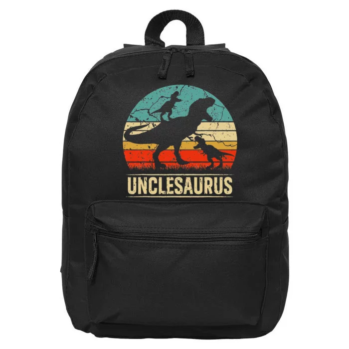 Uncle Dinosaur T Rex Unclesaurus 2 Kids Family Matching 16 in Basic Backpack