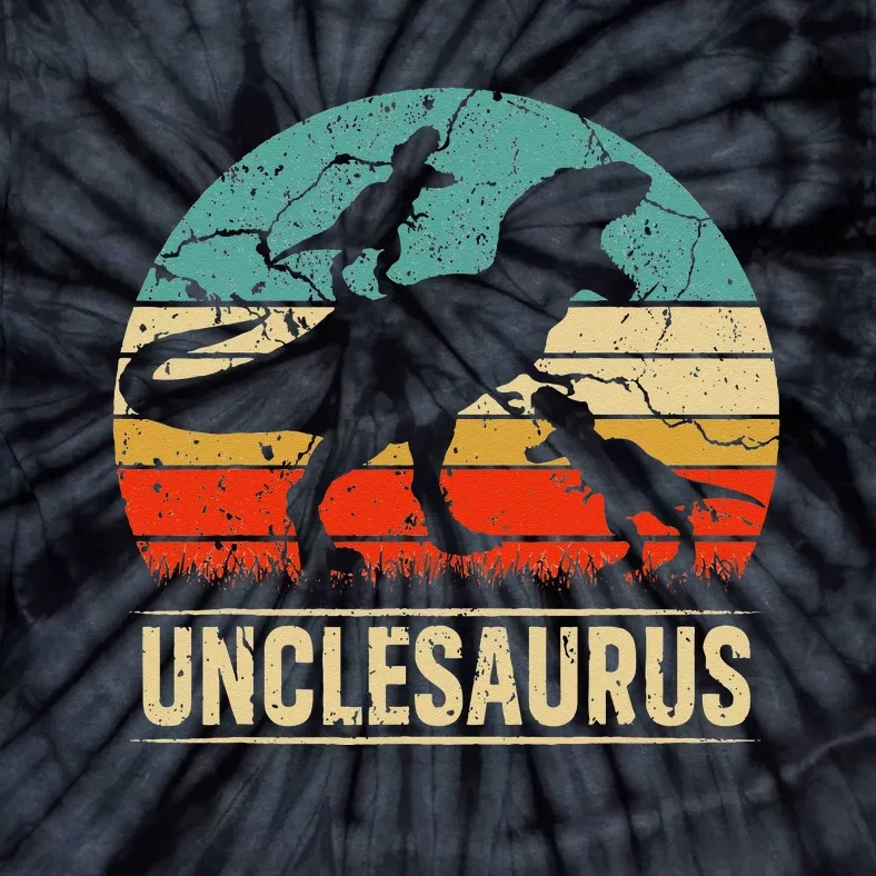 Uncle Dinosaur T Rex Unclesaurus 2 Kids Family Matching Tie-Dye T-Shirt