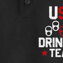 Usa Drinking Team Flag Dry Zone Grid Performance Polo