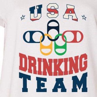 USA Drinking Team Olympics Women's V-Neck Plus Size T-Shirt