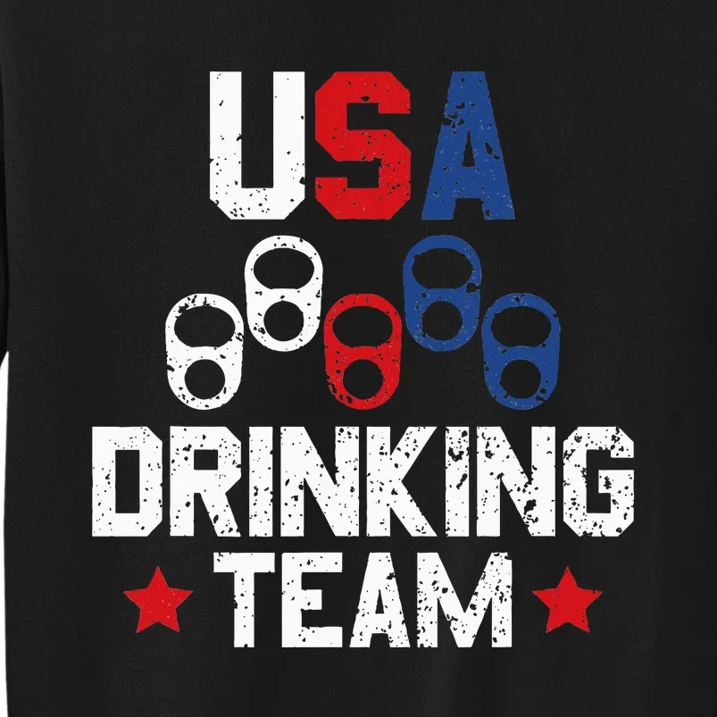 Usa Drinking Team Flag Tall Sweatshirt