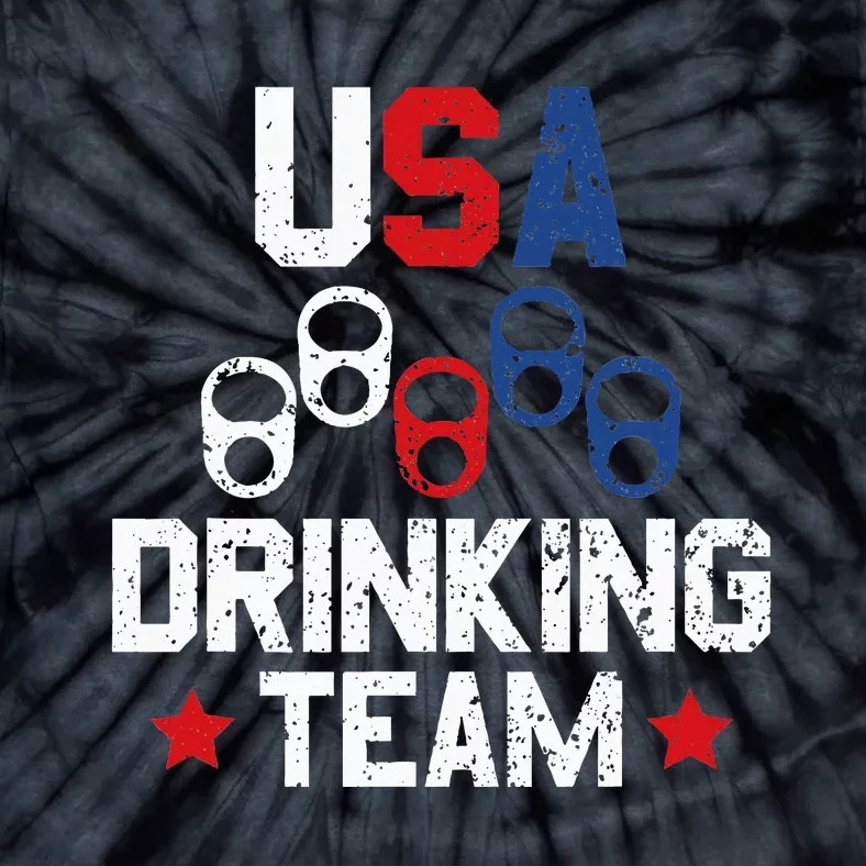 Usa Drinking Team Flag Tie-Dye T-Shirt