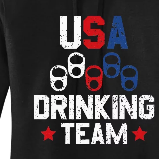 Usa Drinking Team Flag Women's Pullover Hoodie