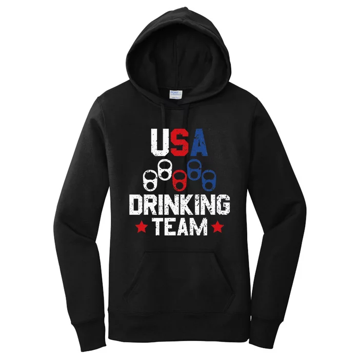 Usa Drinking Team Flag Women's Pullover Hoodie