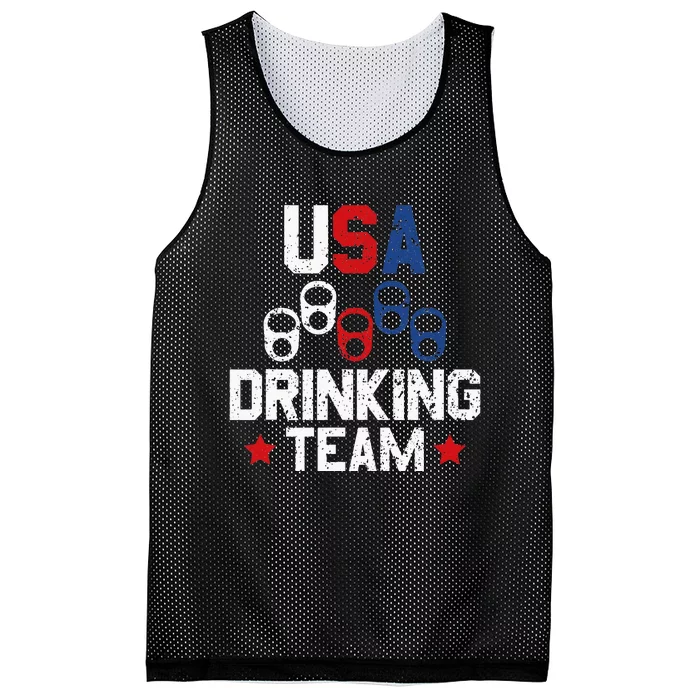 Usa Drinking Team Flag Mesh Reversible Basketball Jersey Tank