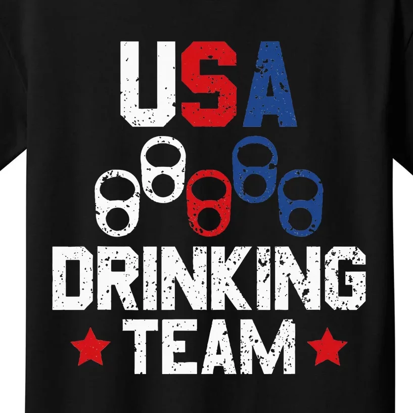 Usa Drinking Team Flag Kids T-Shirt