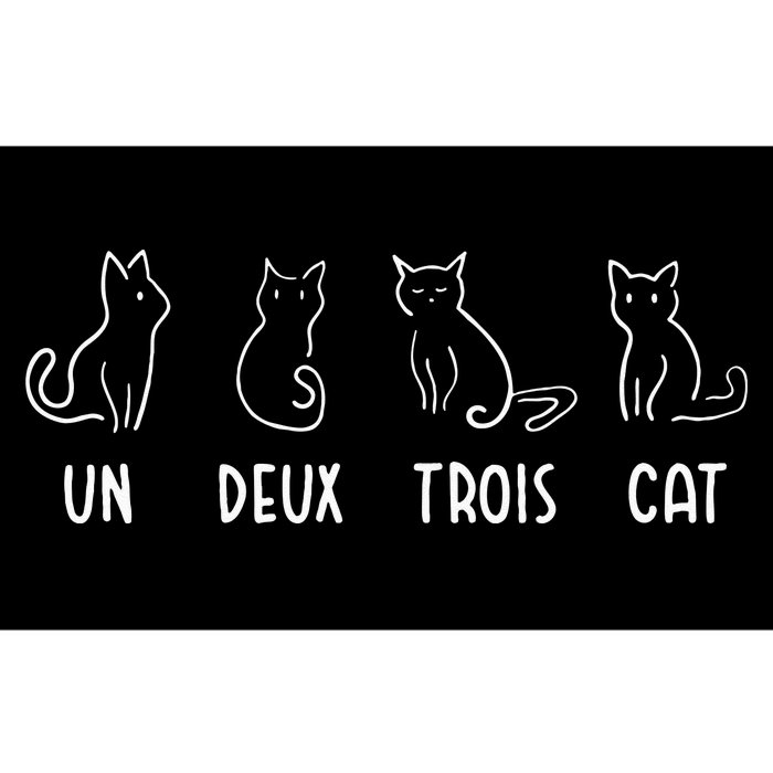 Un Deux Trois Cat Gift Funny French Pet Animal Joke Quote Bumper Sticker