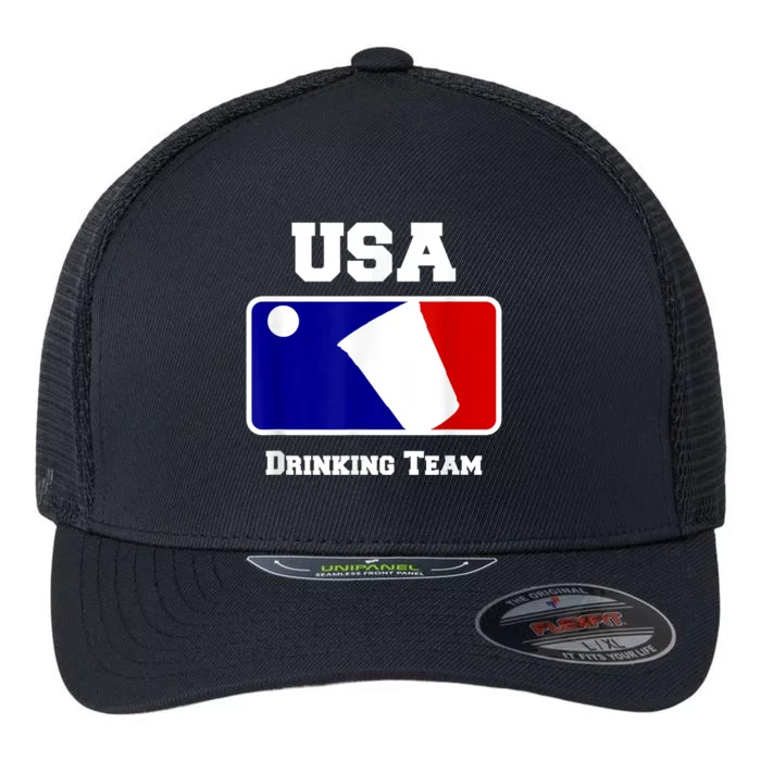 Usa Drinking Team Funny Party Beer Pong Games Flexfit Unipanel Trucker Cap