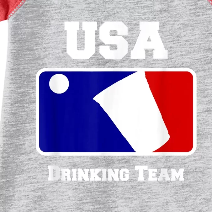 Usa Drinking Team Funny Party Beer Pong Games Infant Baby Jersey Bodysuit