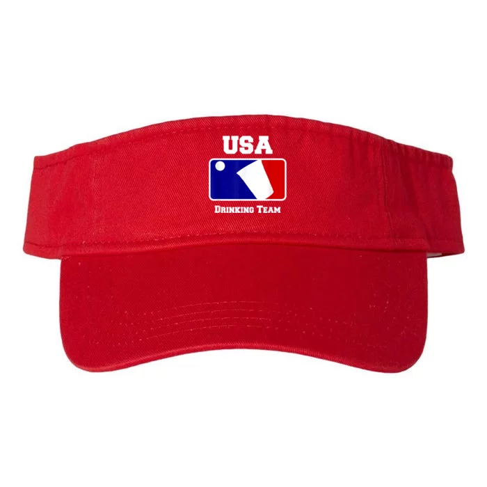 Usa Drinking Team Funny Party Beer Pong Games Valucap Bio-Washed Visor