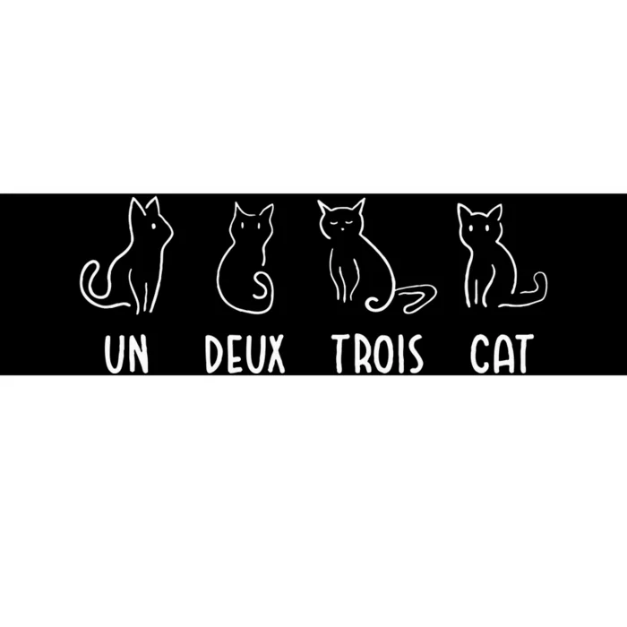 Un Deux Trois Cat Gift Funny French Pet Animal Joke Quote Bumper Sticker