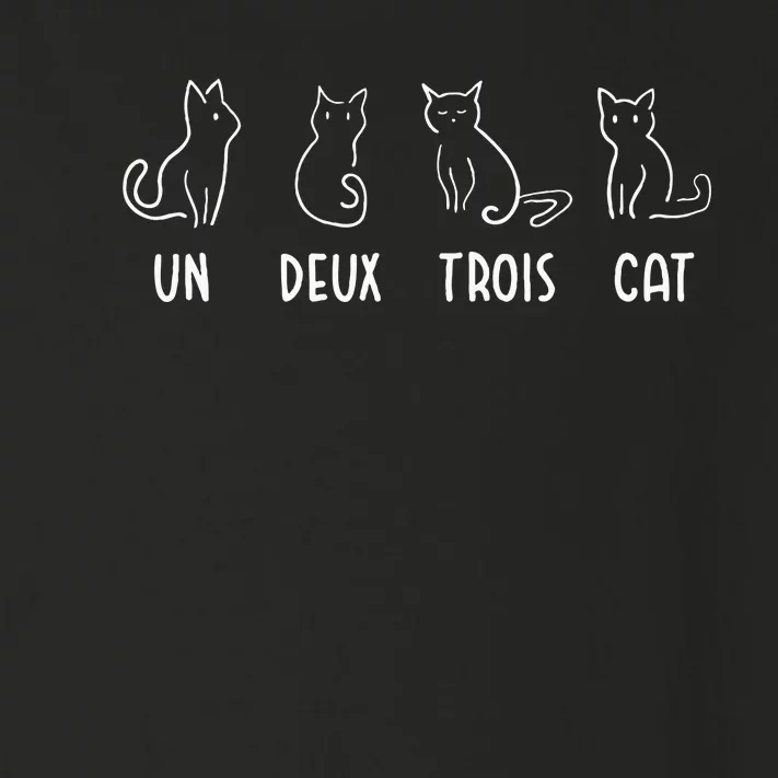 Un Deux Trois Cat Gift Funny French Pet Animal Joke Quote Toddler Long Sleeve Shirt