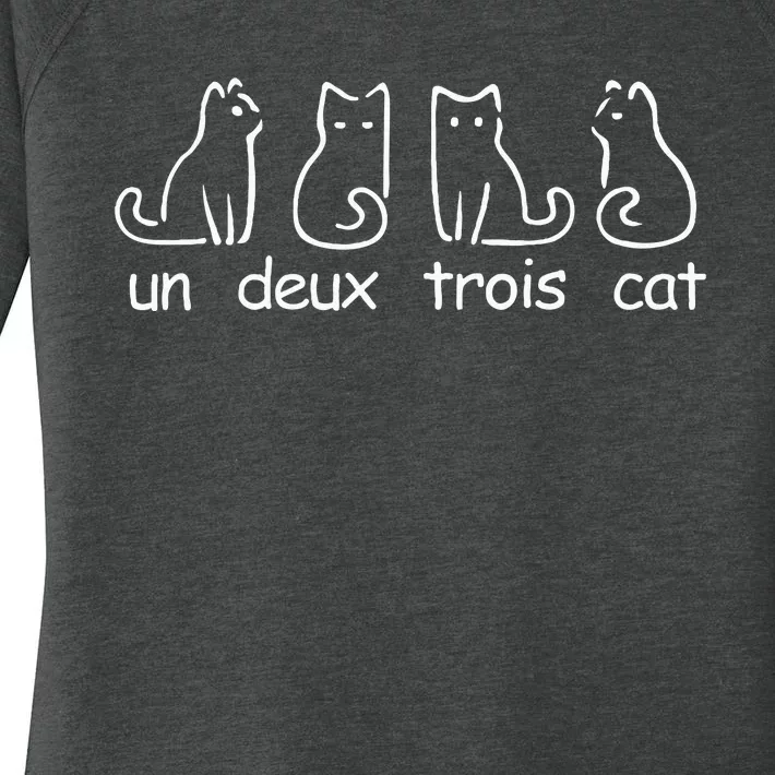 Un Deux Trois Cat Funny Cat  Cat Lovers Cat Mom Women's Perfect Tri Tunic Long Sleeve Shirt