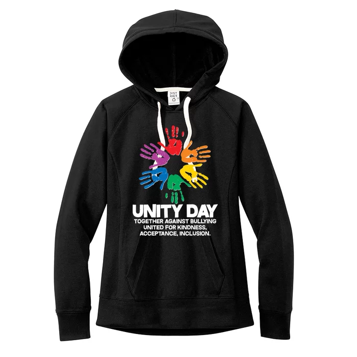 Unity Day Together Against Bullying United For Kindness Acceptance Inclusion Women's Fleece Hoodie