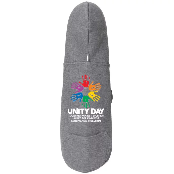 Unity Day Together Against Bullying United For Kindness Acceptance Inclusion Doggie 3-End Fleece Hoodie