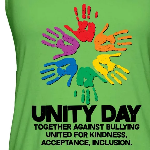 Unity Day Together Against Bullying United For Kindness Acceptance Inclusion Ladies Essential Flowy Tank