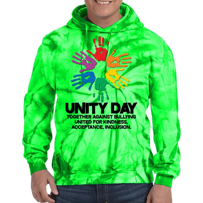 Unity Day Together Against Bullying United For Kindness Acceptance Inclusion Tie Dye Hoodie