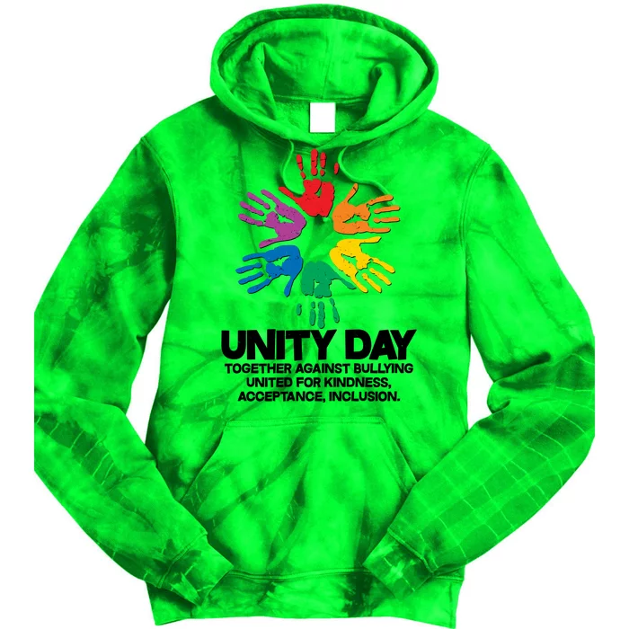 Unity Day Together Against Bullying United For Kindness Acceptance Inclusion Tie Dye Hoodie