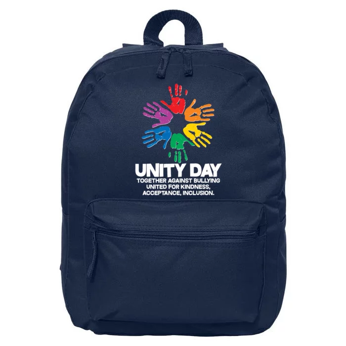 Unity Day Together Against Bullying United For Kindness Acceptance Inclusion 16 in Basic Backpack