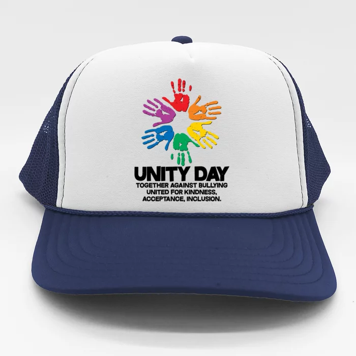 Unity Day Together Against Bullying United For Kindness Acceptance Inclusion Trucker Hat