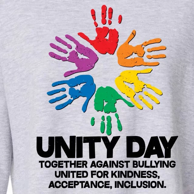 Unity Day Together Against Bullying United For Kindness Acceptance Inclusion Cropped Pullover Crew