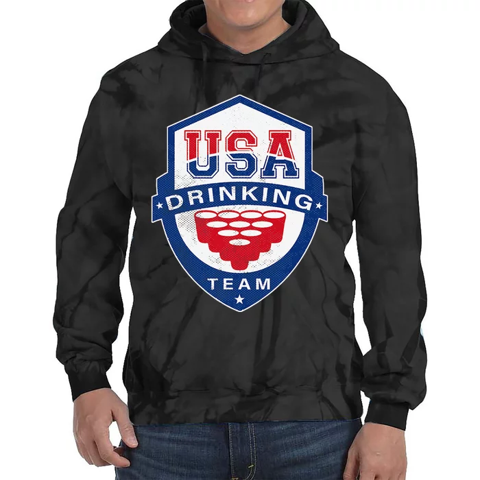 USA Drinking Team 4th of July Funny Independence Day Drunk Tie Dye Hoodie