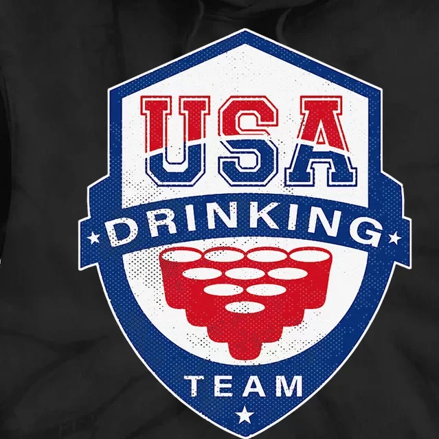 USA Drinking Team 4th of July Funny Independence Day Drunk Tie Dye Hoodie