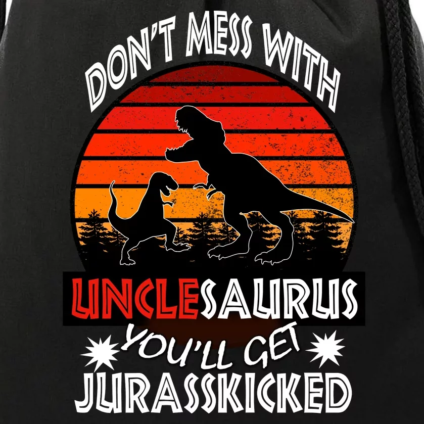 Uncle Dinosaur Drawstring Bag