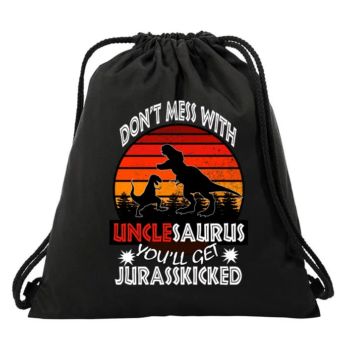 Uncle Dinosaur Drawstring Bag