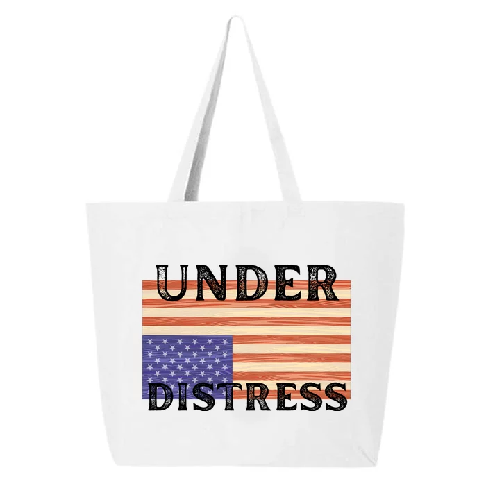 Under Distress Upside Down American Flag USA 25L Jumbo Tote