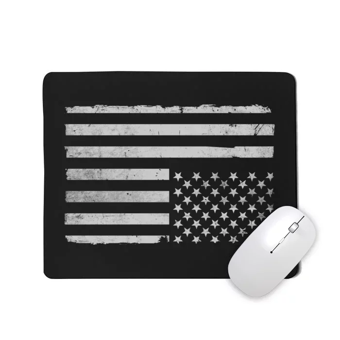 Upside Down Us Flag Distressed American Flag Mousepad