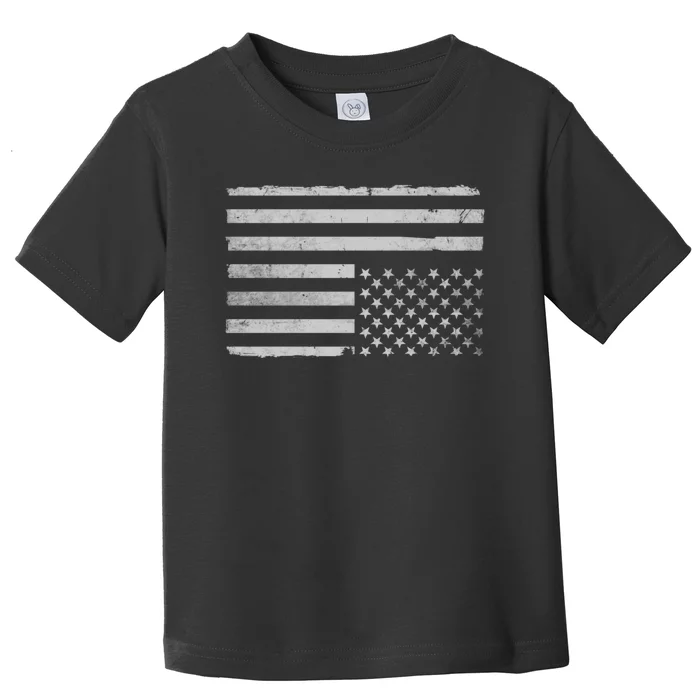 Upside Down Us Flag Distressed American Flag Toddler T-Shirt