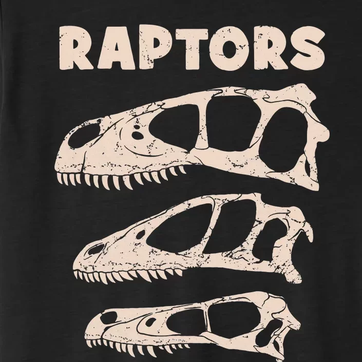 Utahraptor Deinonychus Velociraptor Skull Fossil Hunter ChromaSoft Performance T-Shirt