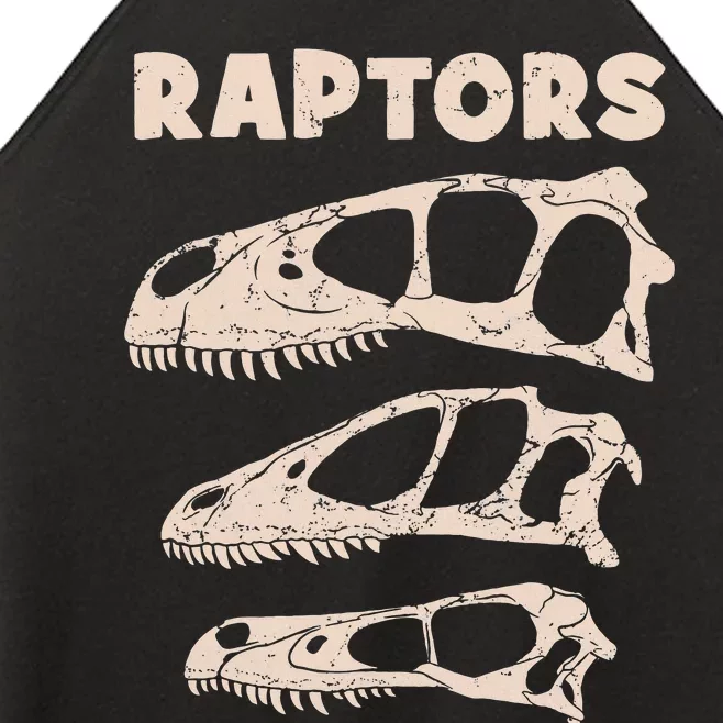 Utahraptor Deinonychus Velociraptor Skull Fossil Hunter Women’s Perfect Tri Rocker Tank