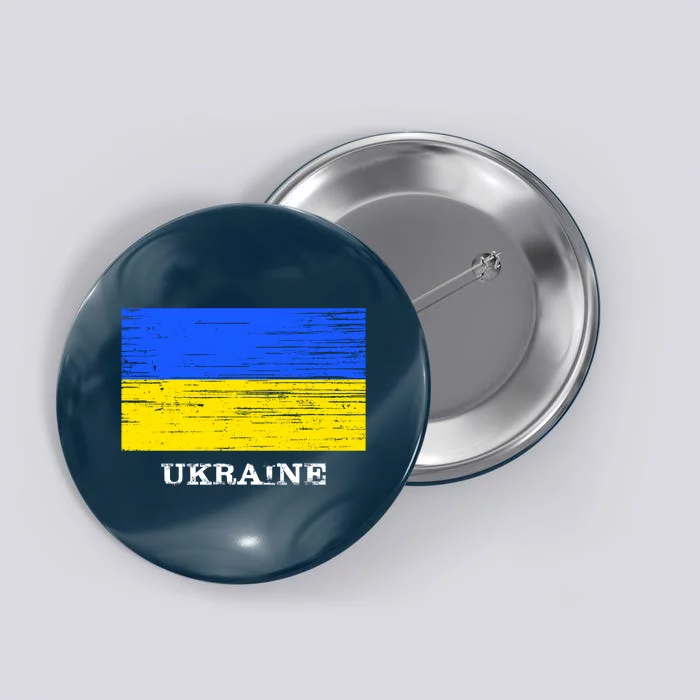 Ukraine Distressed Vintage World Flag Nationality Ukrainian Pride Button