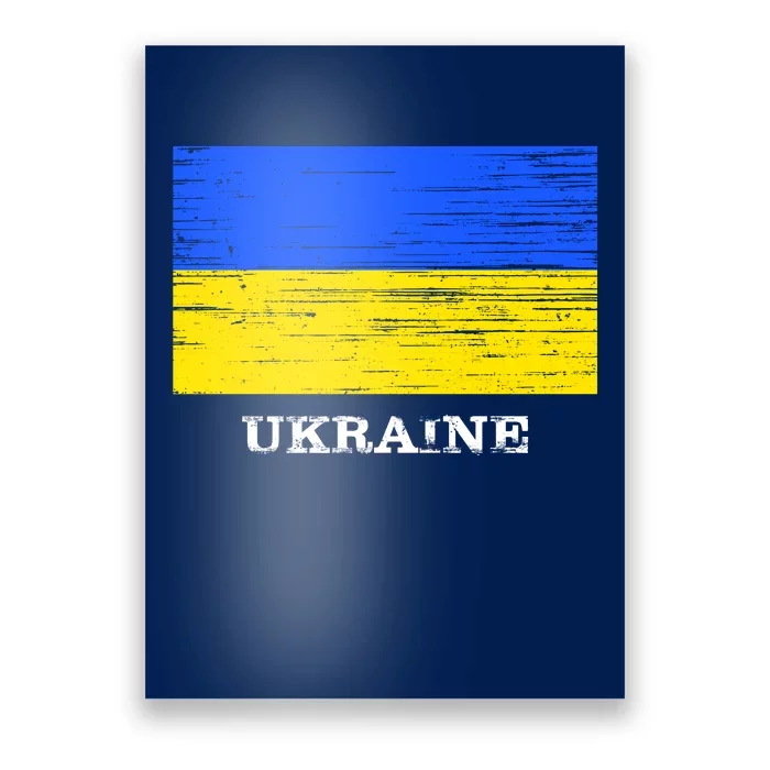 Ukraine Distressed Vintage World Flag Nationality Ukrainian Pride Poster