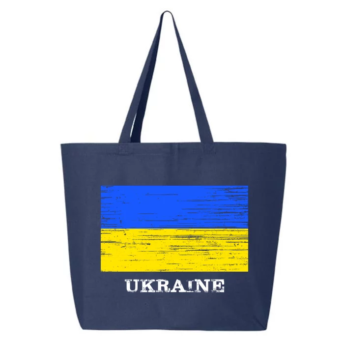 Ukraine Distressed Vintage World Flag Nationality Ukrainian Pride 25L Jumbo Tote